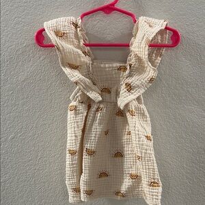 Rabbit + Bear Organics Muslin Tank with Sun Pattern